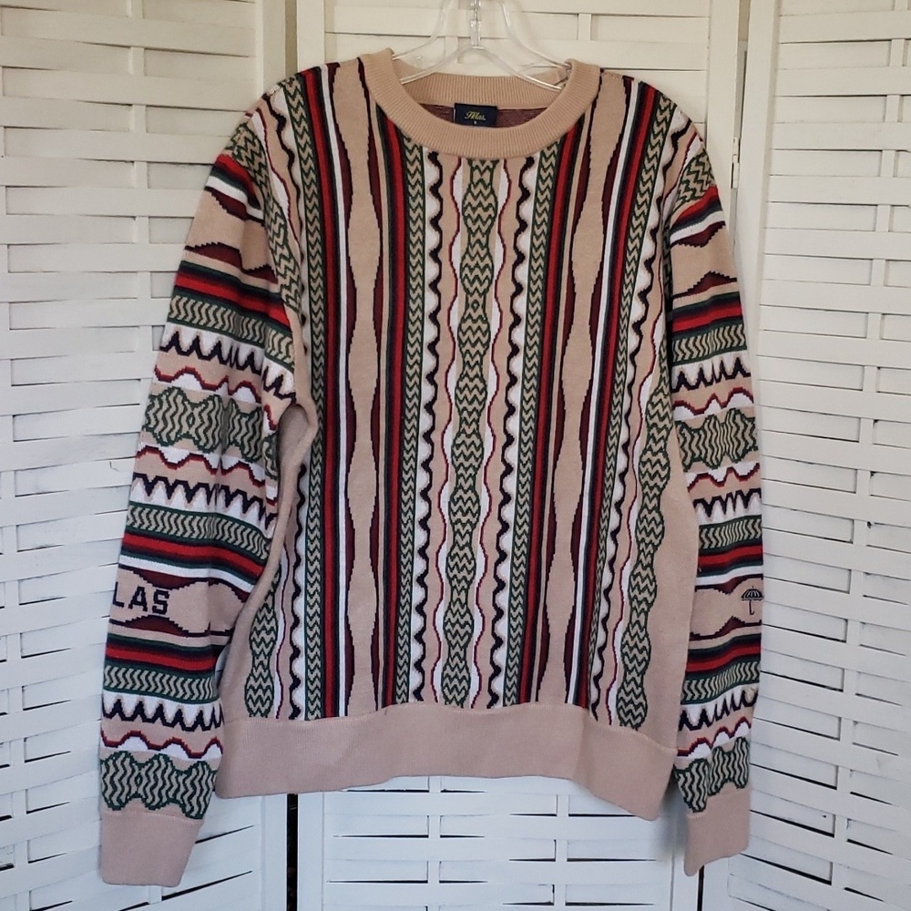 Helas Coog knit crew neck multicolor mens sweater S